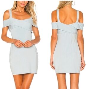 BY THE WAY evie cold shoulder mini dress in baby blue. Size Small NWT